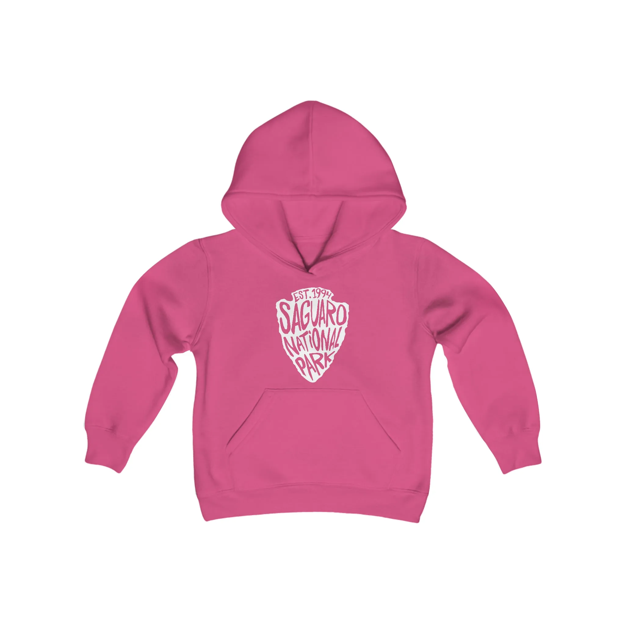 Seguaro National Park Kids Hoodie - Arrowhead Chunky Text
