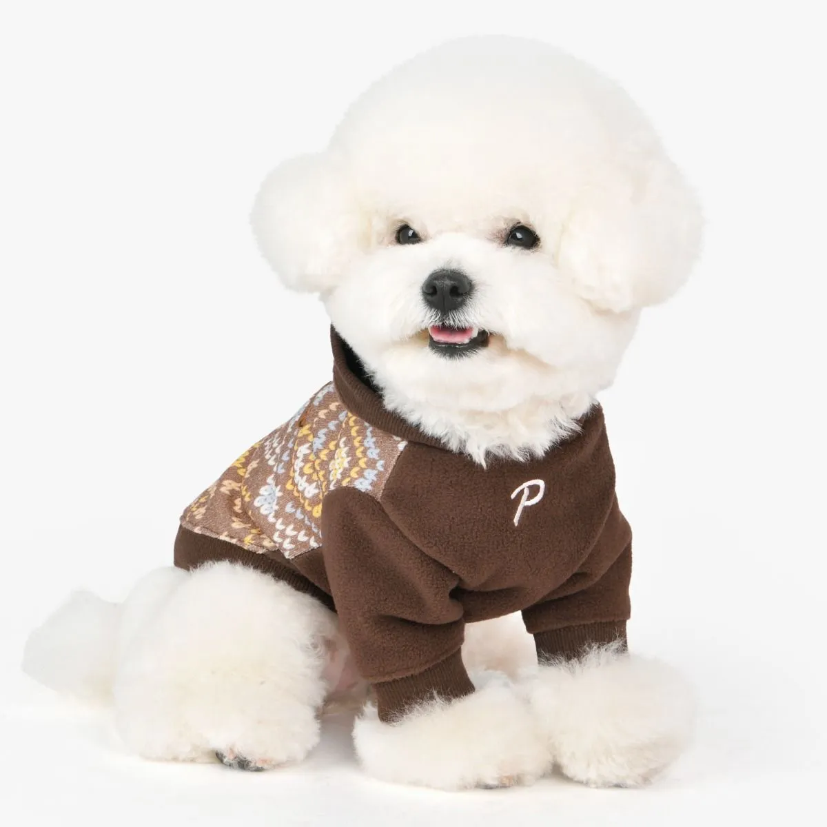 skadi aztec fleece hoody - brown - last one!