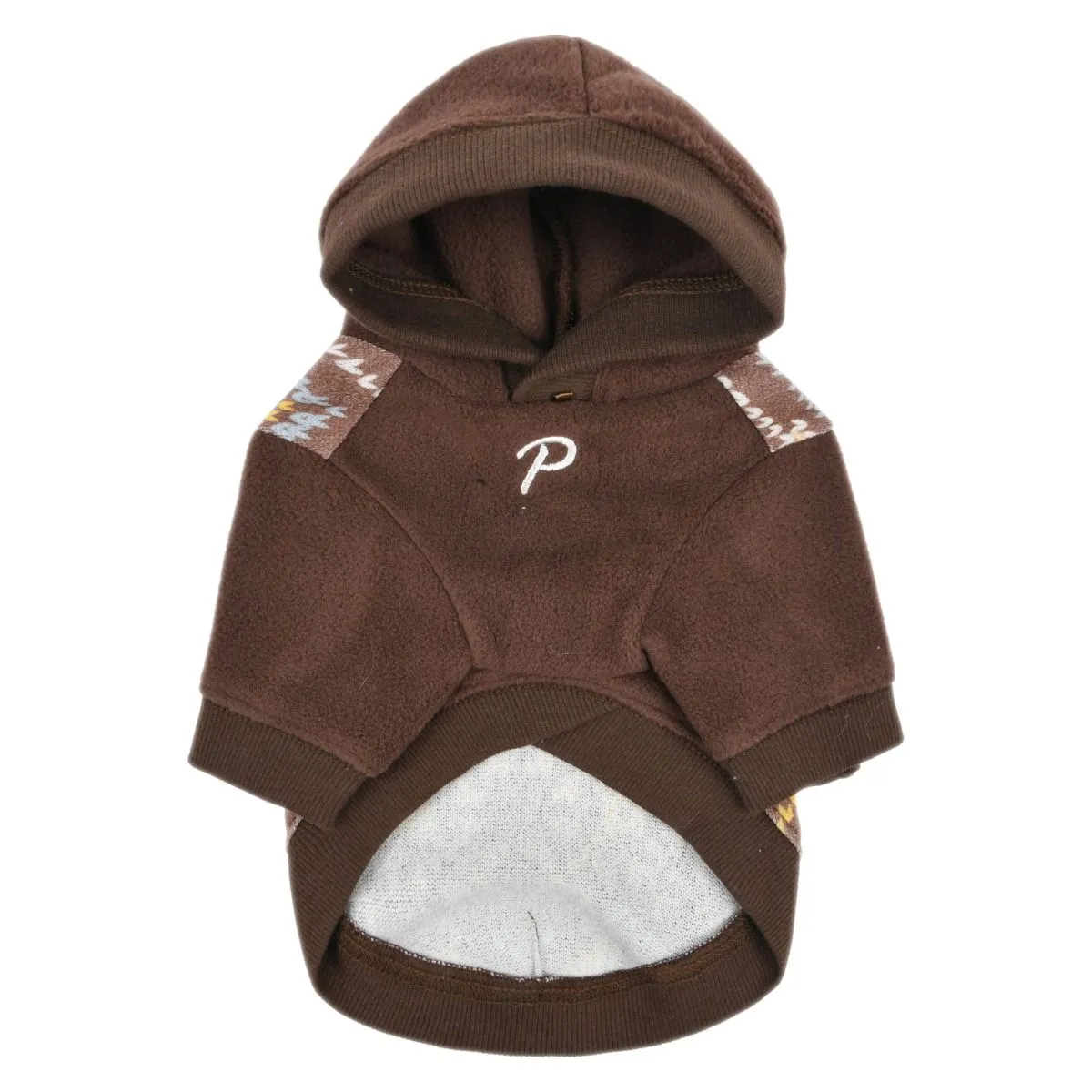 skadi aztec fleece hoody - brown - last one!