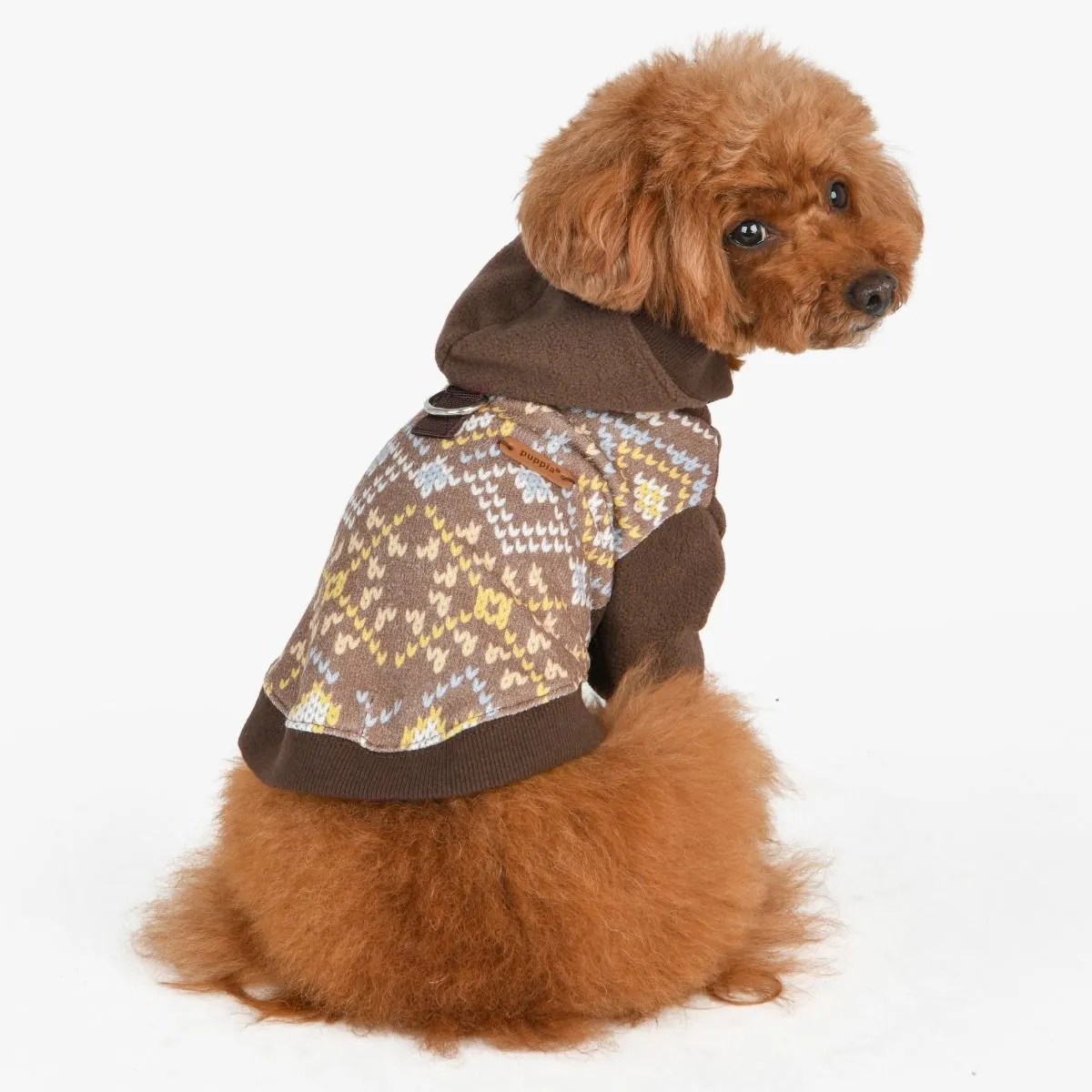 skadi aztec fleece hoody - brown - last one!