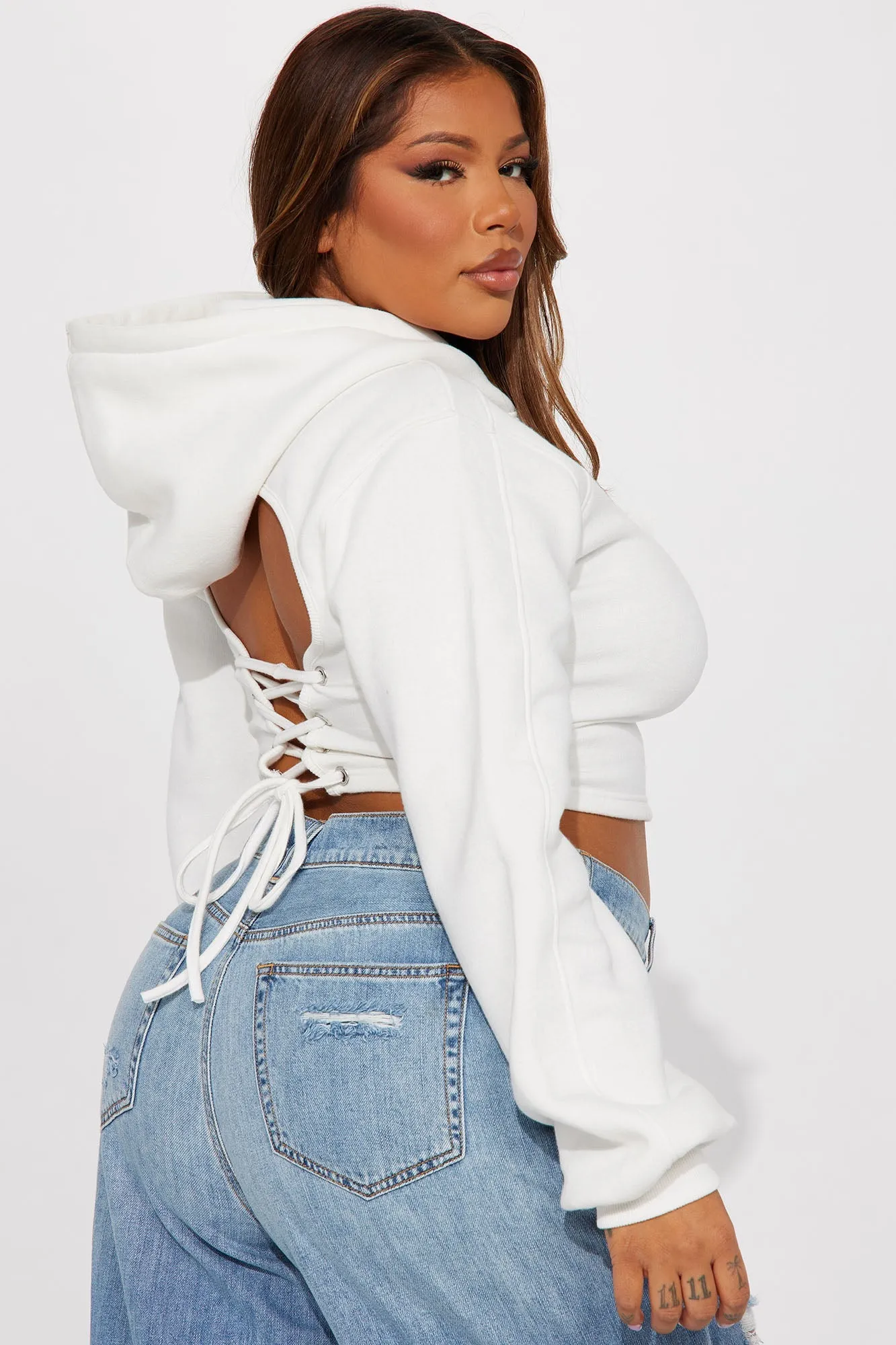 Strap Me Up Lounge Hoodie - White