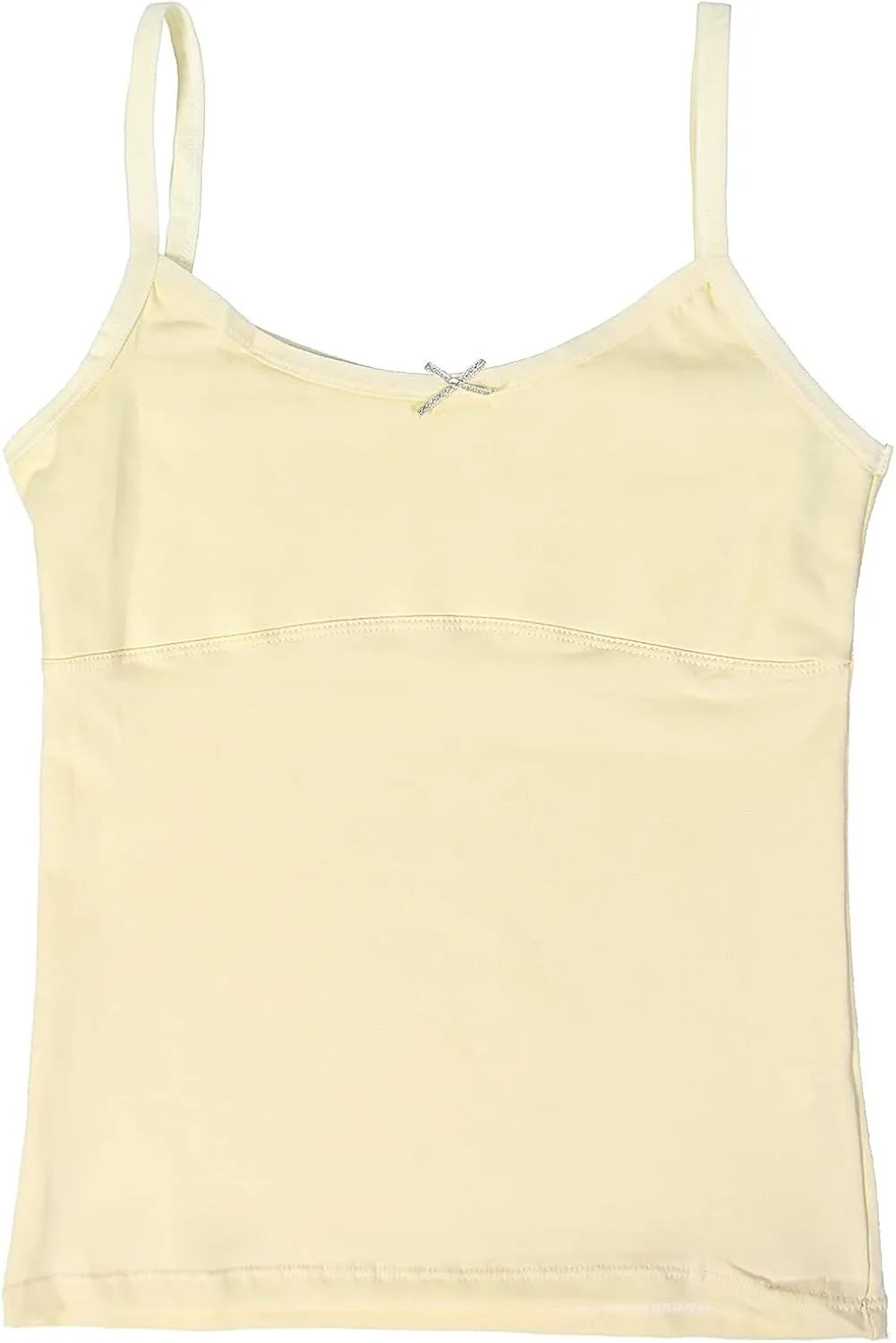 Teen Girls Basic Camisole,Cotton Lining Undershirts Girls Tank Tops 4 Pack