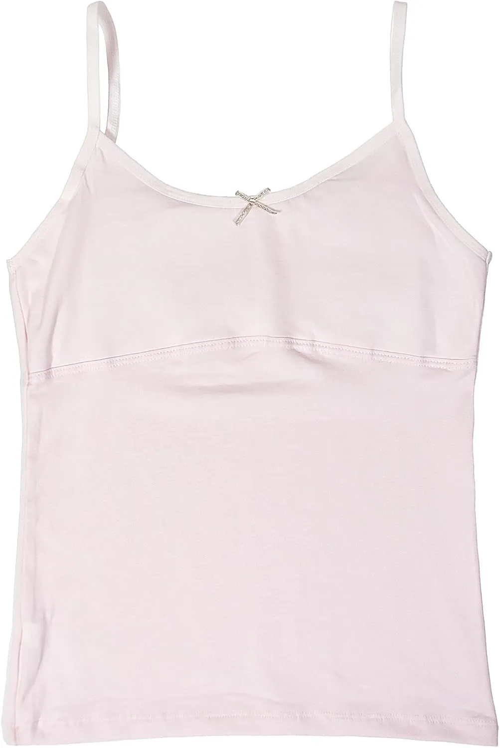 Teen Girls Basic Camisole,Cotton Lining Undershirts Girls Tank Tops 4 Pack