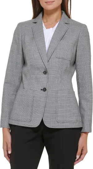 Tommy Hilfiger Womens Notched Blazer Jacket