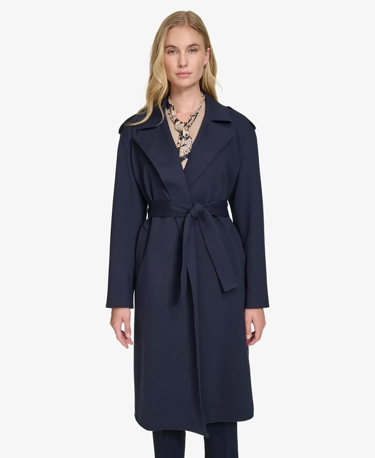 Tommy Hilfiger Women's Ponte Trench Coat Jacket