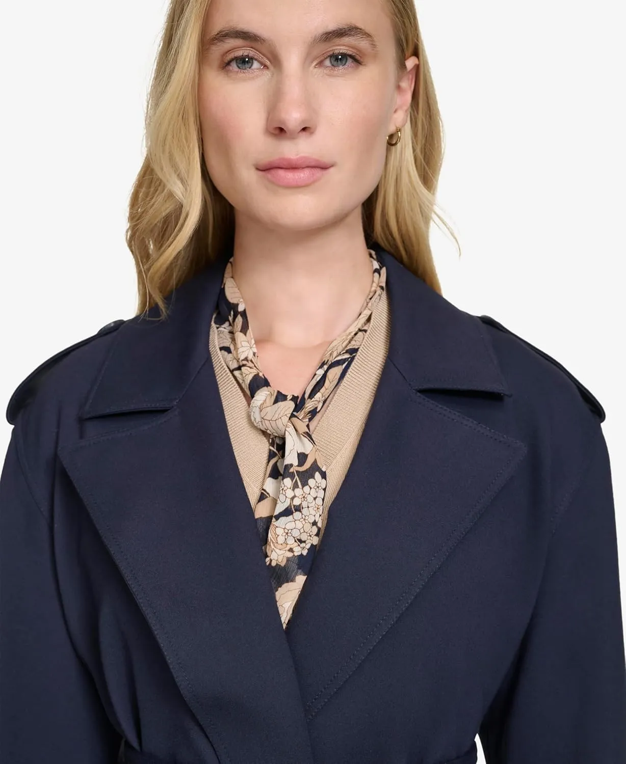 Tommy Hilfiger Women's Ponte Trench Coat Jacket