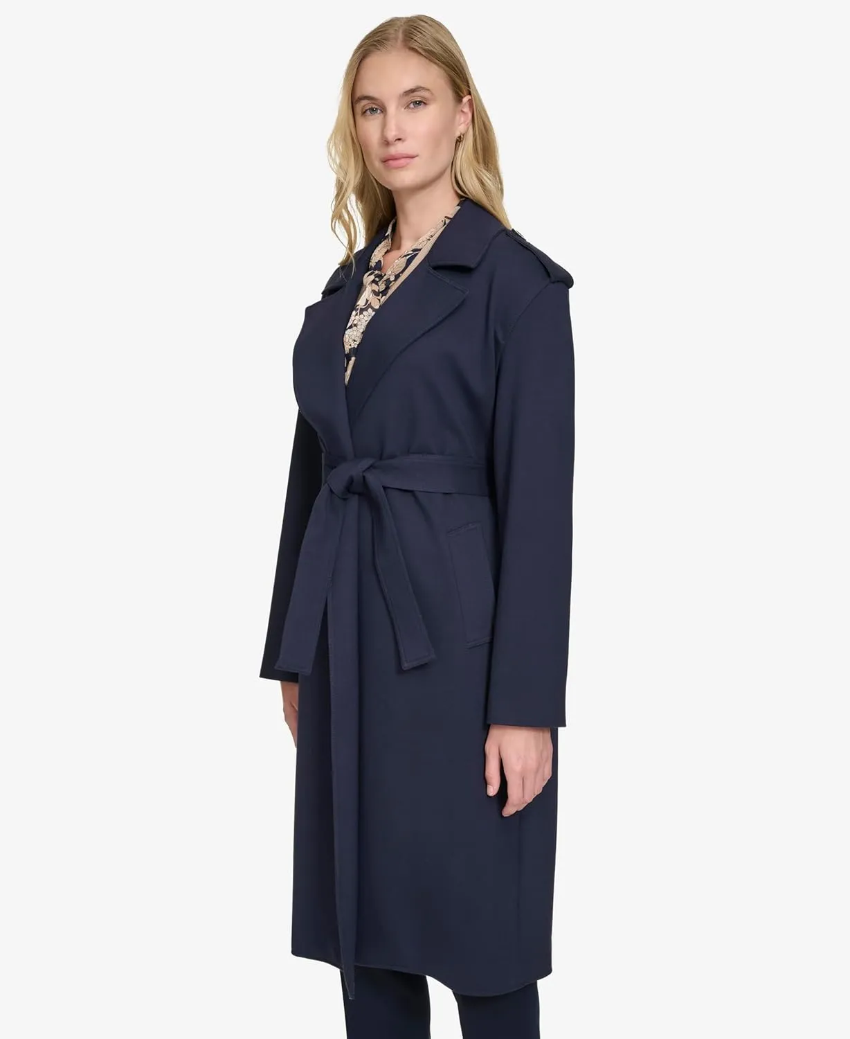 Tommy Hilfiger Women's Ponte Trench Coat Jacket