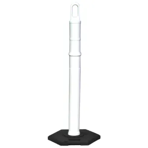 Traffix Devices 42" Tall Looper Tube Delineator Post - 18 Lbs Base - White