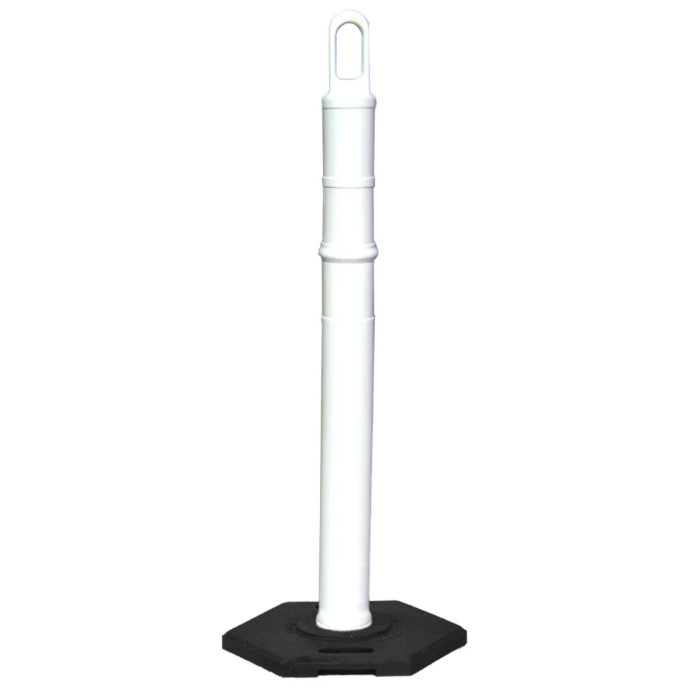 Traffix Devices 42" Tall Looper Tube Delineator Post - 18 Lbs Base - White