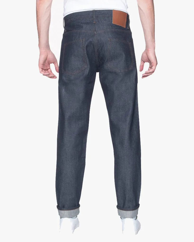 Unbranded UB601 Relaxed Tapered Mens Jeans - 14.5oz Indigo Selvedge