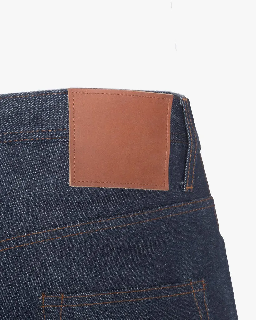 Unbranded UB601 Relaxed Tapered Mens Jeans - 14.5oz Indigo Selvedge