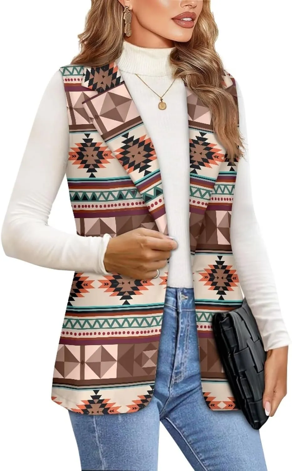 Western Vest For Women,Casual Women Suit Vest,Slim Sleeveless Blazers,S-5XL