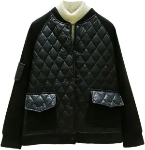 Womens Cotton Jacket Winter Down Cotton Coats Student Outwear Korean Loose Cotton-Padded Jacket Puffer Parkas