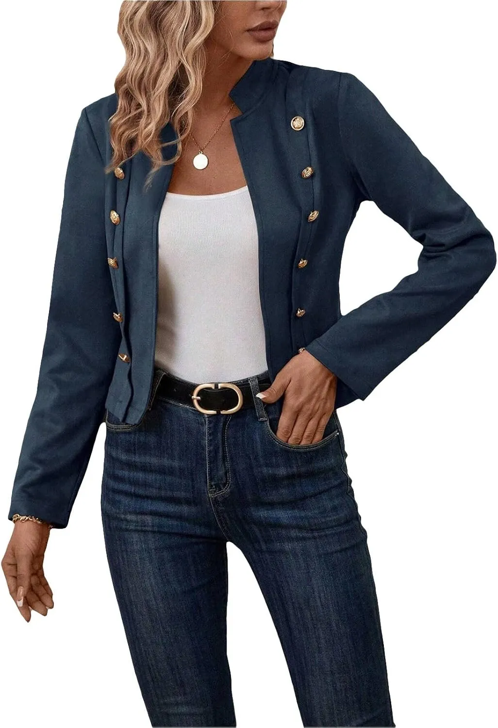 Womens Cropped Suede Blazer Jacket 2024 New Spring Fashion Casual Lightweight Petite Fitted Office Outwear Suit