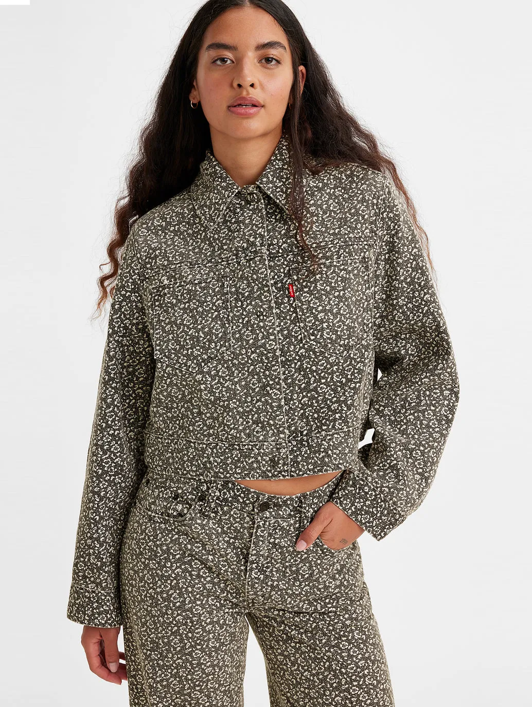 Women's Floral Print Tailored Jacket